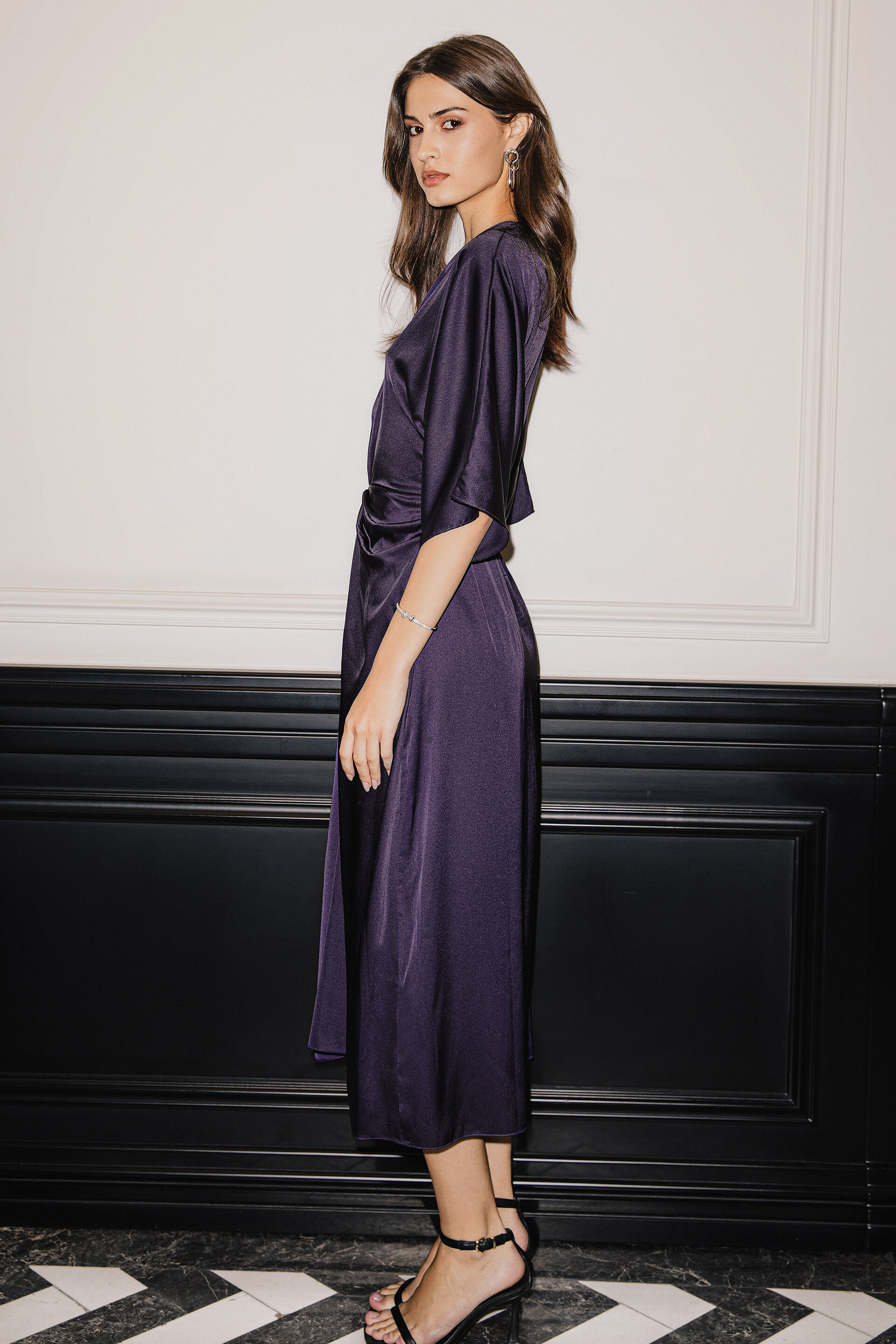 Aubergine Aura Dress, Purple, image 5